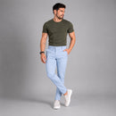 Calça Alfaiataria corte e Cós Italiano Cor Azul Bebe