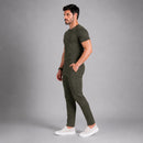 Calça Alfaiataria corte e Cós Italiano Verde Militar