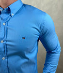 Camisa Manga Longa Tricoline Tommy Hilfiger