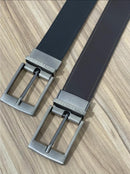 Cinto Couro Dupla Face Preto e Marrom