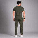 Calça Alfaiataria corte e Cós Italiano Verde Militar