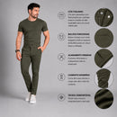Calça Alfaiataria corte e Cós Italiano Verde Militar