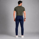 Calça Alfaiataria corte e Cós Italiano Cor Azul Marinho