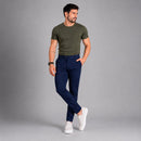 Calça Alfaiataria corte e Cós Italiano Cor Azul Marinho