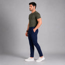 Calça Alfaiataria corte e Cós Italiano Cor Azul Marinho
