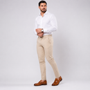 Calça Alfaiataria com Ajuste Lateral Cor Areia