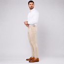 Calça Alfaiataria com Ajuste Lateral Cor Areia