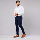 Calça Alfaiataria com Ajuste Lateral Cor Azul Marinho