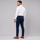 Calça Alfaiataria com Ajuste Lateral Cor Azul Marinho