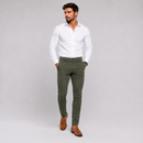 Calça com Ajuste Lateral Cor Verde Militar