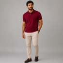 Camisa Polo Boss Bordô