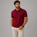 Camisa Polo Boss Bordô