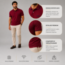 Camisa Polo Boss Bordô